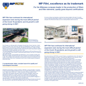MP Filtri a company that's always looking to the future - MP Filtri