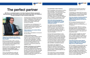 The perfect partner - MP Filtri