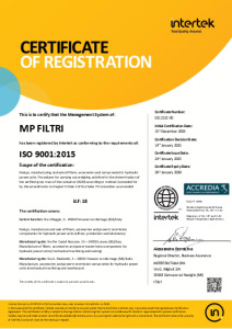 Quality, Environment & Certifications - MP Filtri